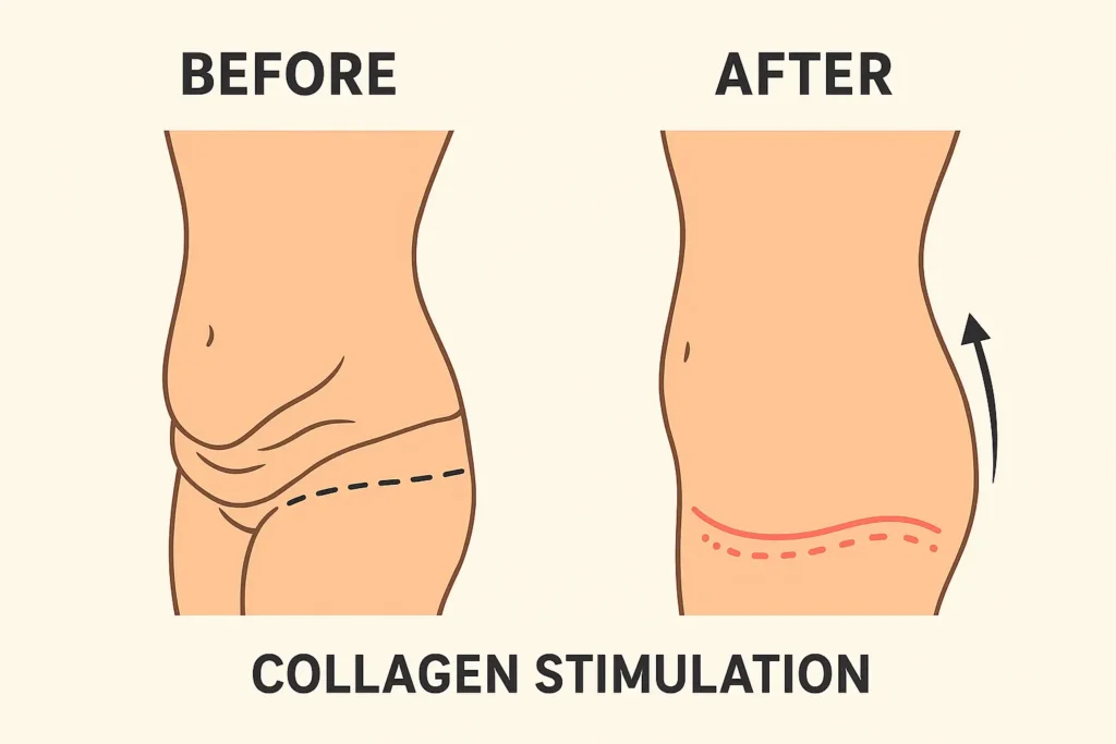Before and after results for sagging skin after weight loss injections Duddingston